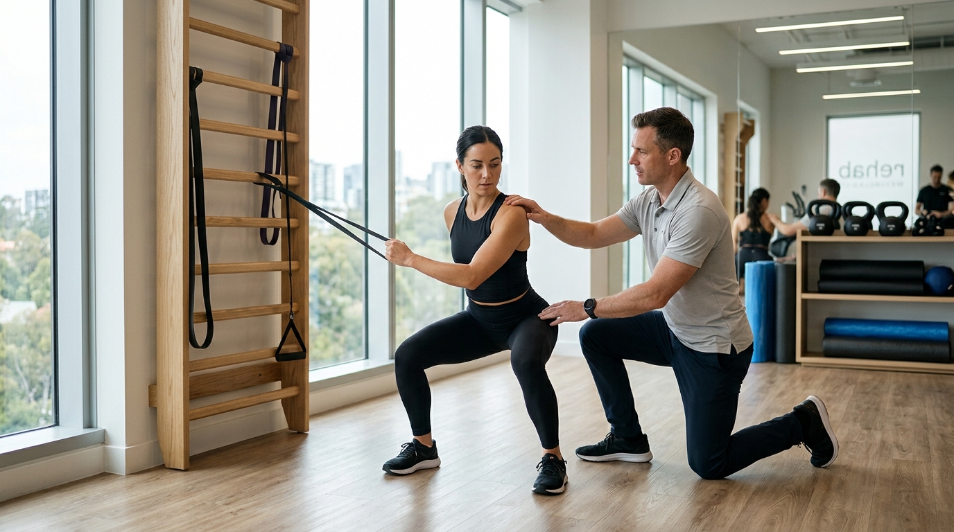 Functional movement and active rehabilitation training under physiotherapy supervision